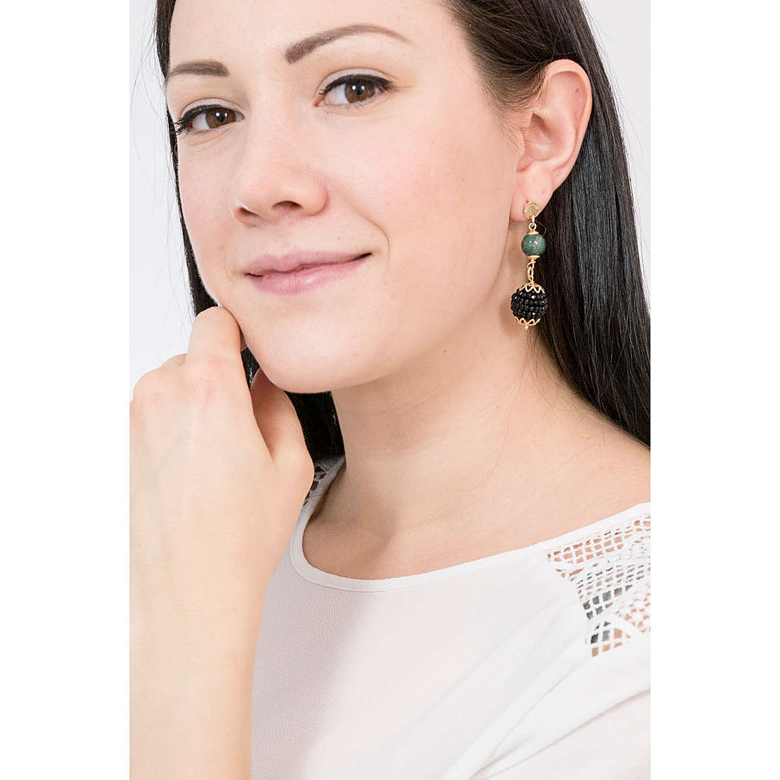 Sovrani boucles d'oreille Cristal Magique femme J5502 photo wearing