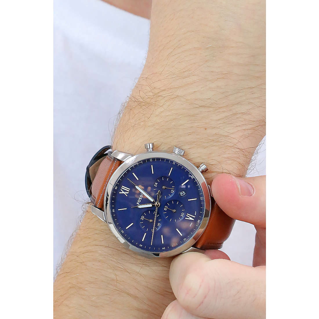 Fossil chronographes Neutra homme FS5453 photo wearing