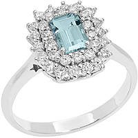 bague bijou Or femme bijou Diamant, Aigue-marine ANQ 324
