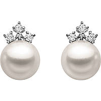 boucles d'oreille bijou Or femme bijou Diamant, Perles ORP 477