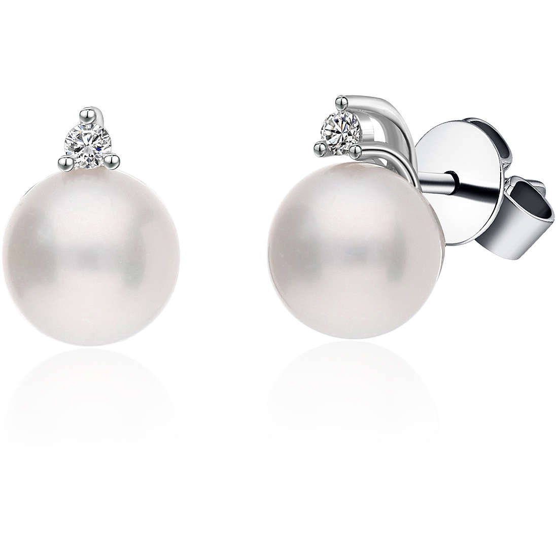 boucles d'oreille bijou Or femme bijou Diamant, Perles ORP 664