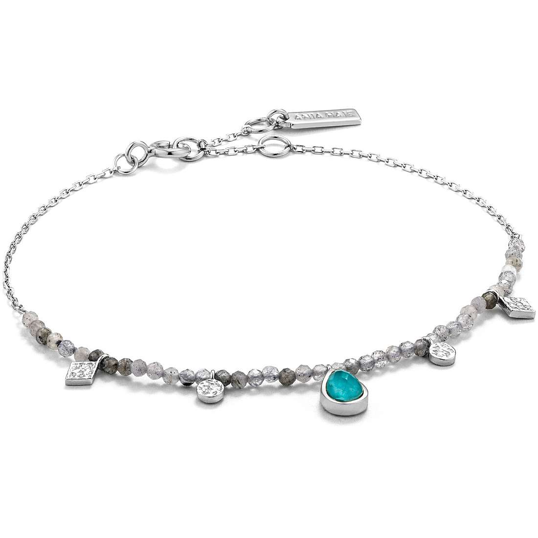 bracelet Avec Charms femme Argent 925 bijou Ania Haie Mineral Glow B014-03H