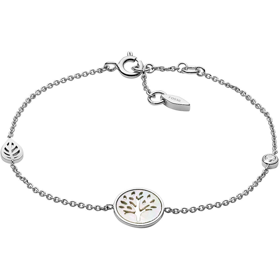 bracelet Avec Charms femme Argent 925 bijou Fossil Sterling Silver JFS00508040