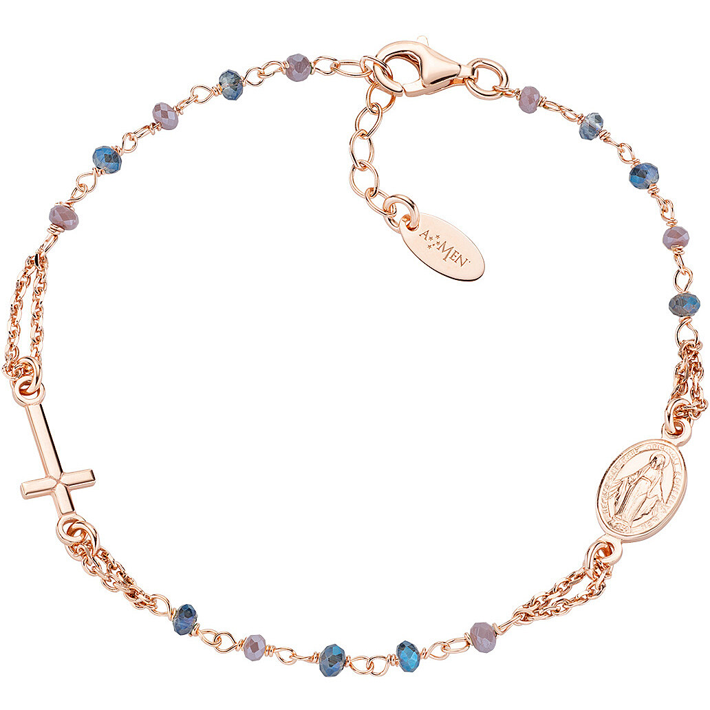 bracelet Avec perles femme Argent 925 bijou Amen BRO10RBLTO3