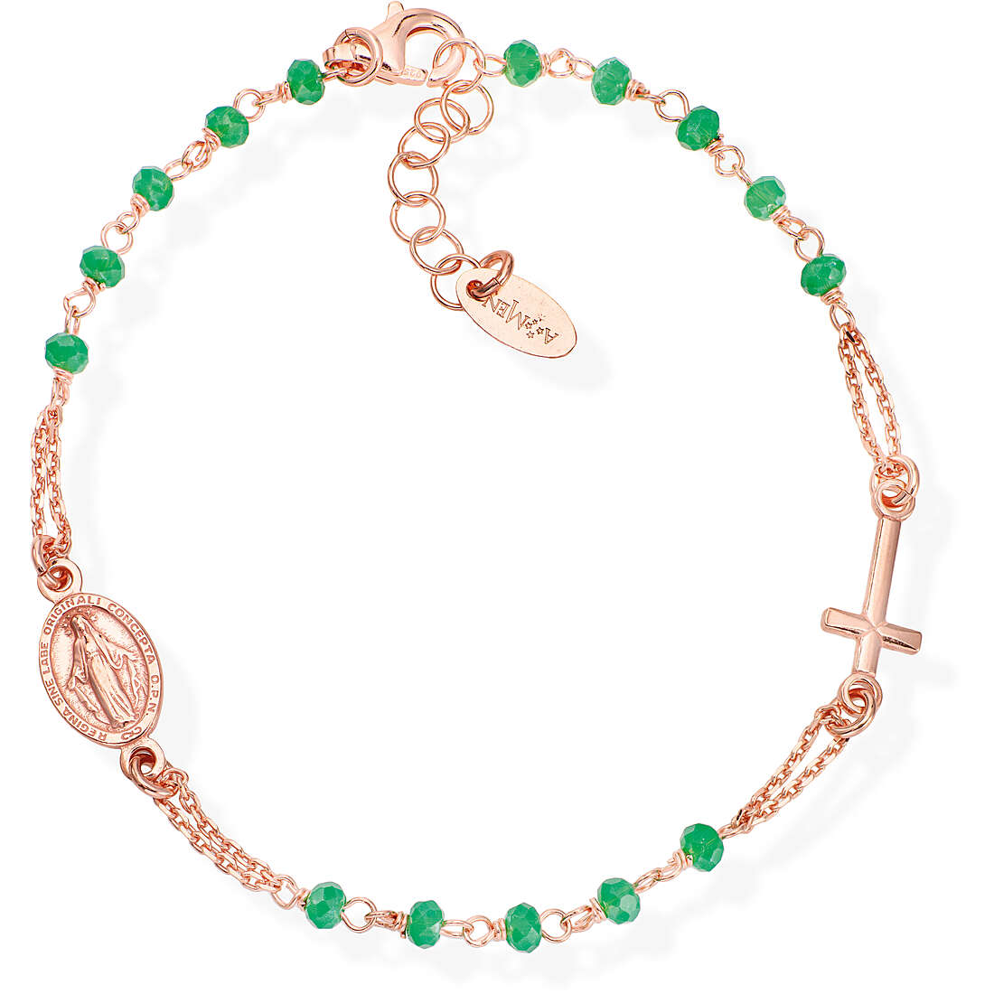 bracelet Avec perles femme Argent 925 bijou Amen Rosari BRO25RM3