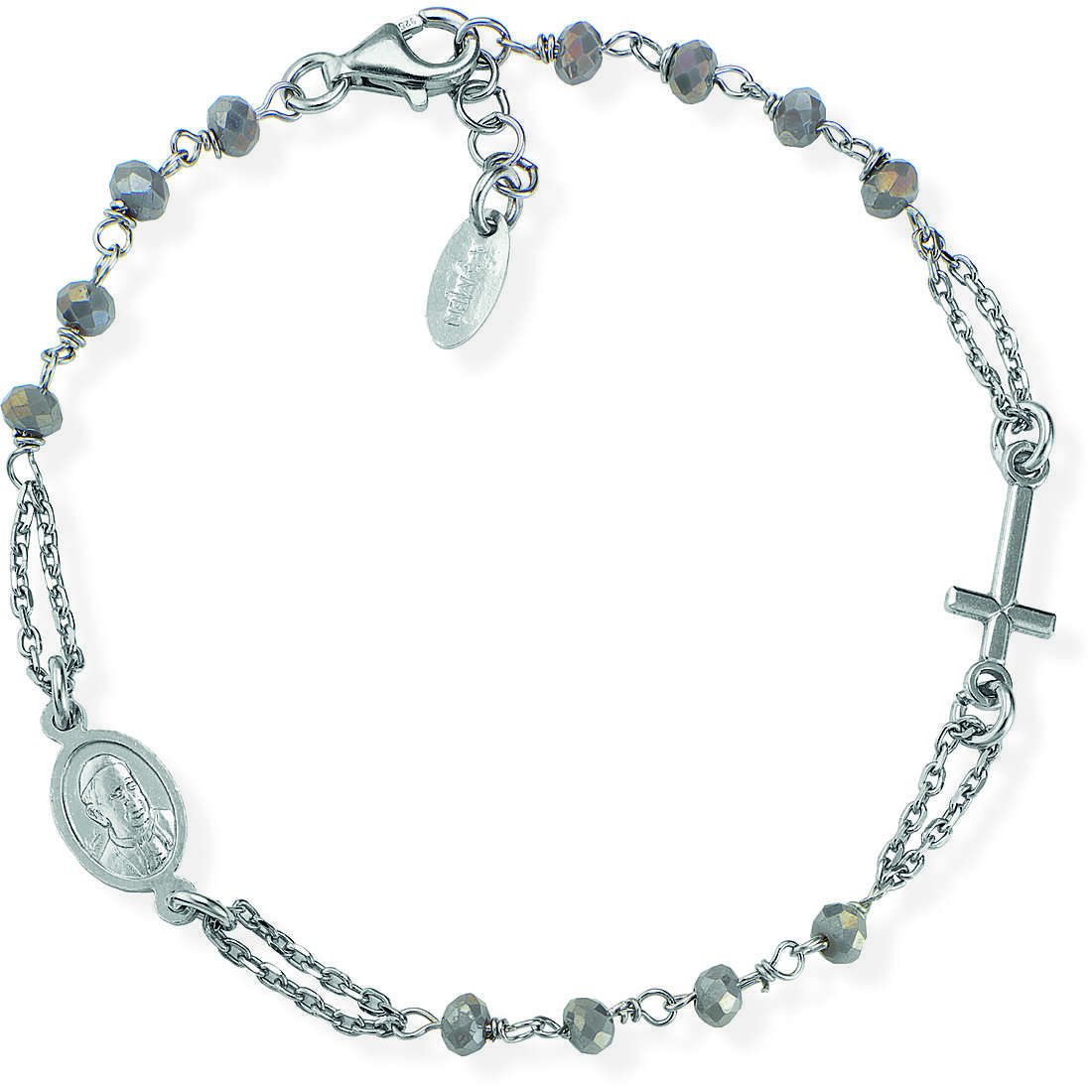 bracelet Avec perles femme Argent 925 bijou Amen Rosari BROBF3