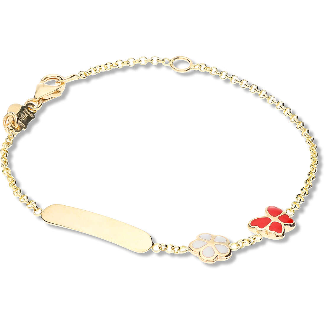 bracelet enfant Avec Plaque Or 18 kt bijou GioiaPura Oro 750 GP-S138322
