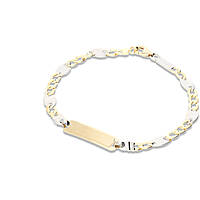 bracelet enfant Avec Plaque Or 18 kt bijou GioiaPura Oro 750 GP-S139025
