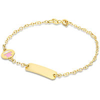 bracelet enfant Avec Plaque Or 18 kt bijou GioiaPura Oro 750 GP-S163703