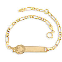 bracelet enfant Avec Plaque Or 18 kt bijou GioiaPura Oro 750 GP-S223855