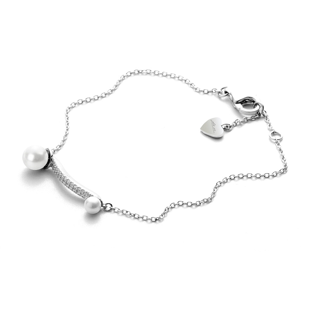 bracelet femme bijoux 4US Cesare Paciotti Pearls And Zircons 4UBR3422W