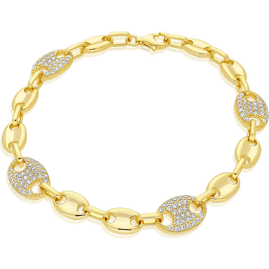 bracelet femme Gourmette Argent 925 bijou GioiaPura ST65656-02OR