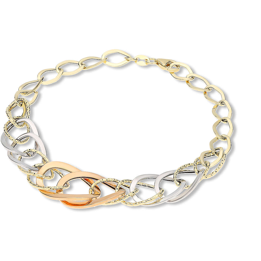 bracelet femme Gourmette Or 18 kt bijou GioiaPura Oro 750 GP-S185139