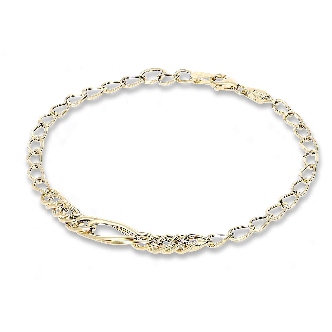bracelet femme Gourmette Or 18 kt bijou GioiaPura Oro 750 GP-S241289