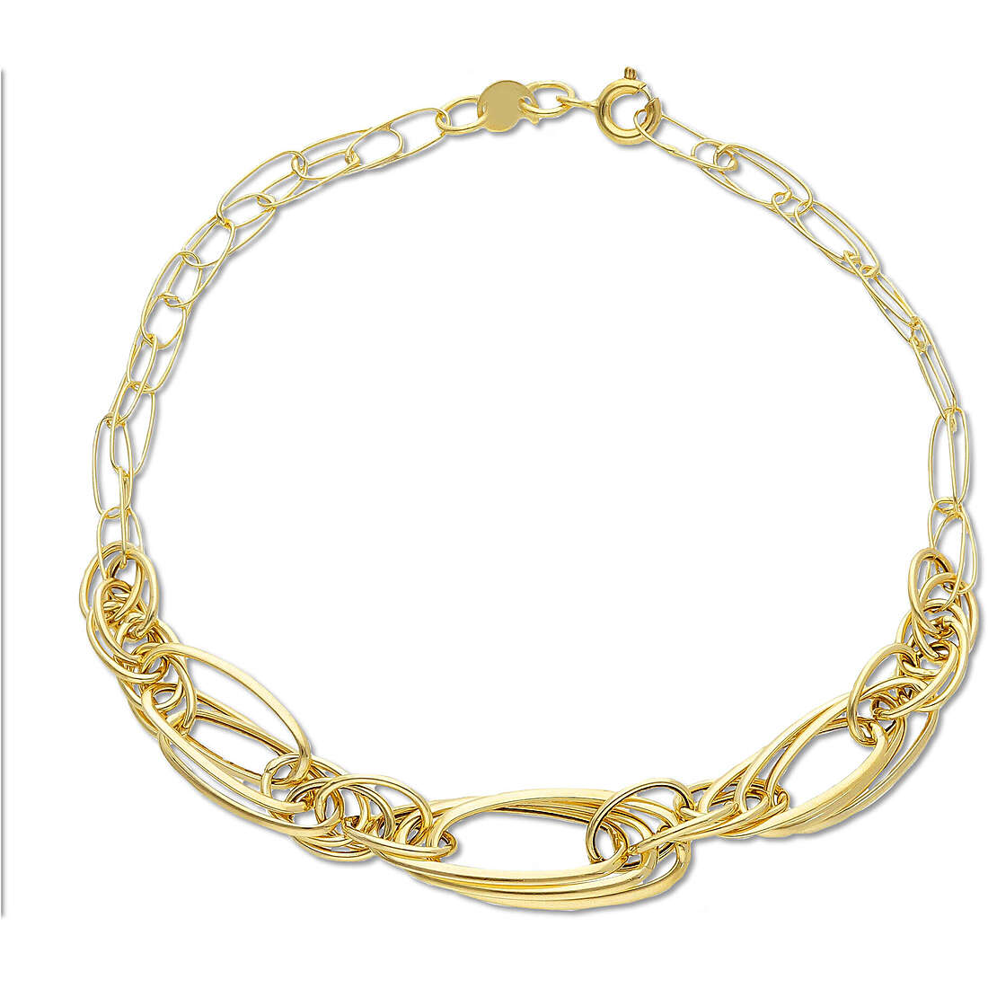 bracelet femme Gourmette Or 9 kt bijou GioiaPura Oro 375 GP9-S189700