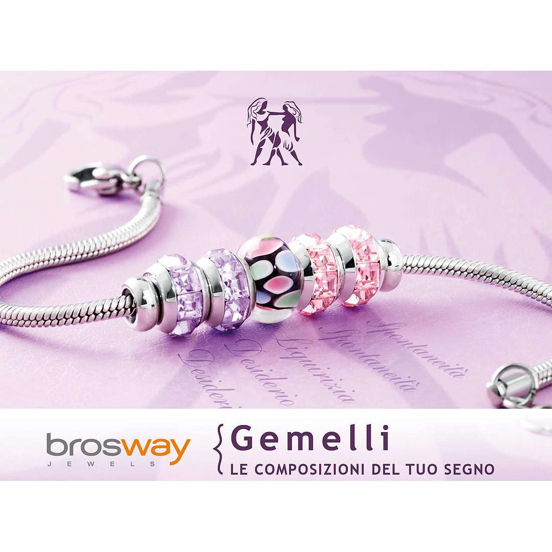 bracelet femme signe du zodiaque Gémeaux Brosway bijou Tres Jolie Mini BTJMZ03