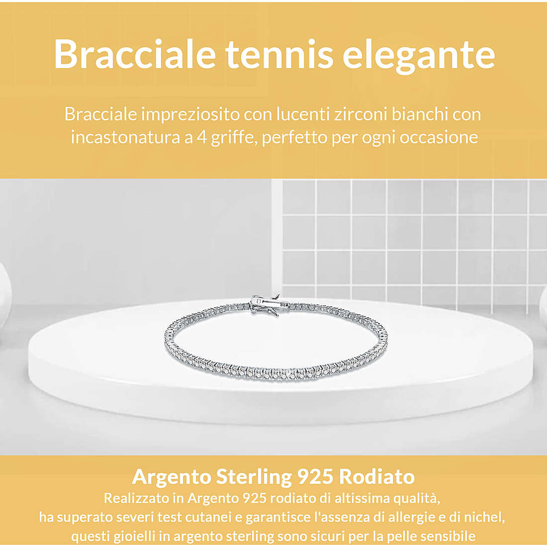 bracelet femme Tennis Argent 925 bijou GioiaPura Tennis Club INS026BR001RHWH-18