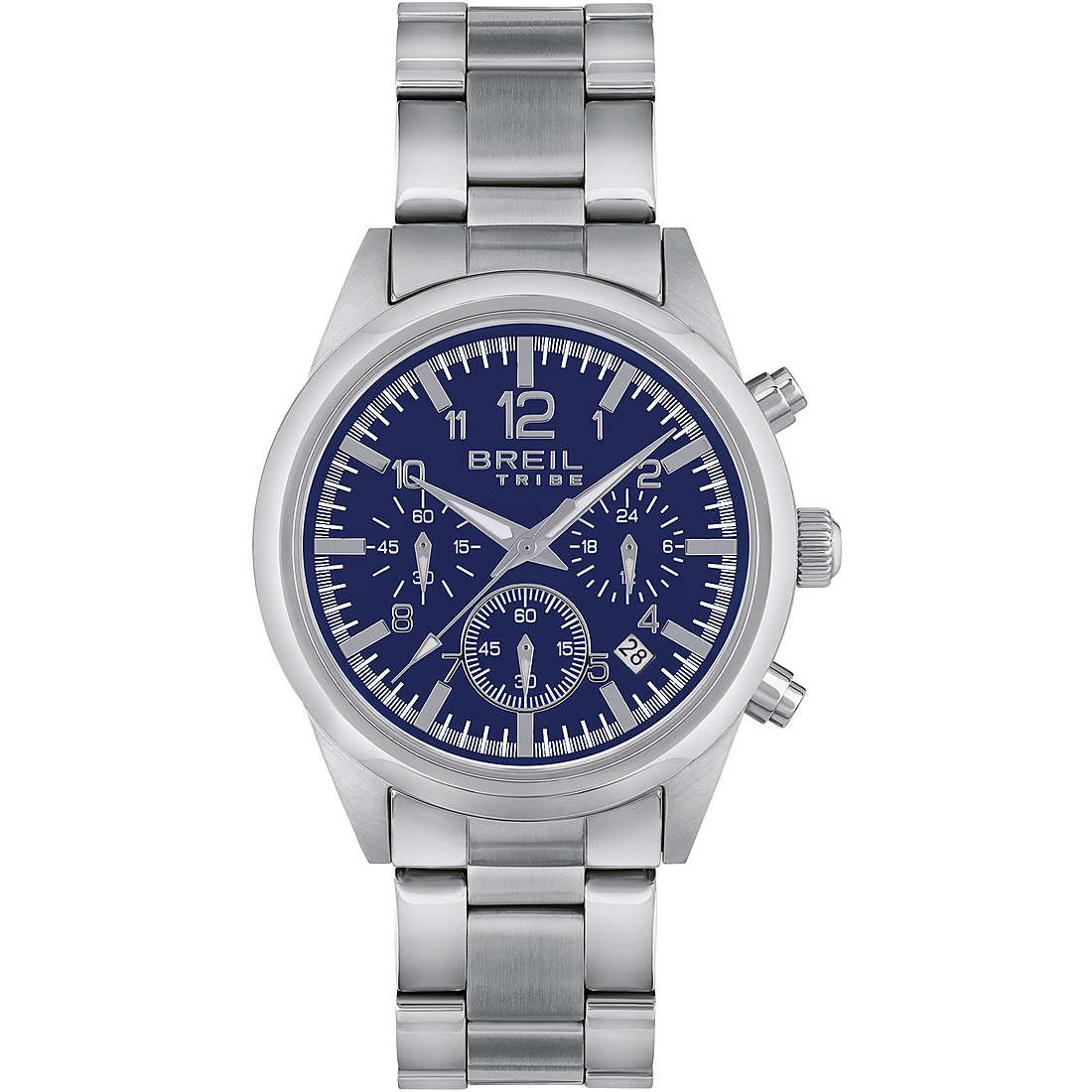 chronographe montre Acier Cadran Bleu homme EW0567