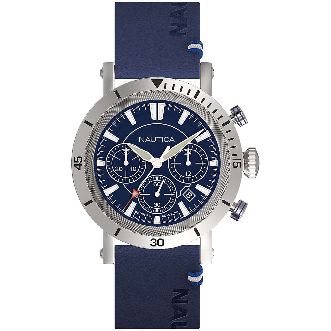 chronographe montre Acier Cadran Bleu homme Fairmont NAPFMT002