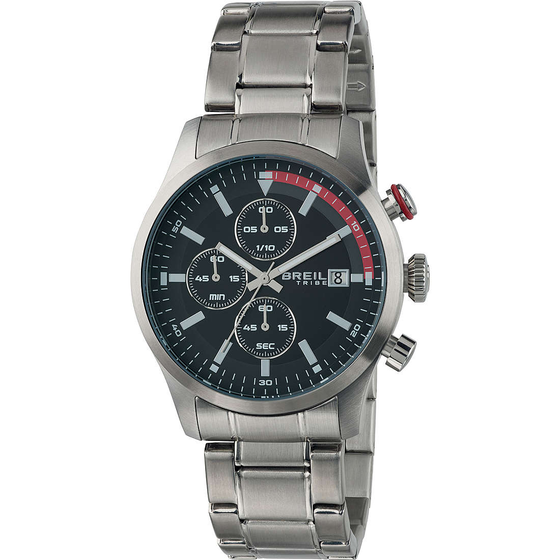 chronographe montre Acier Cadran Noir homme Drift EW0411