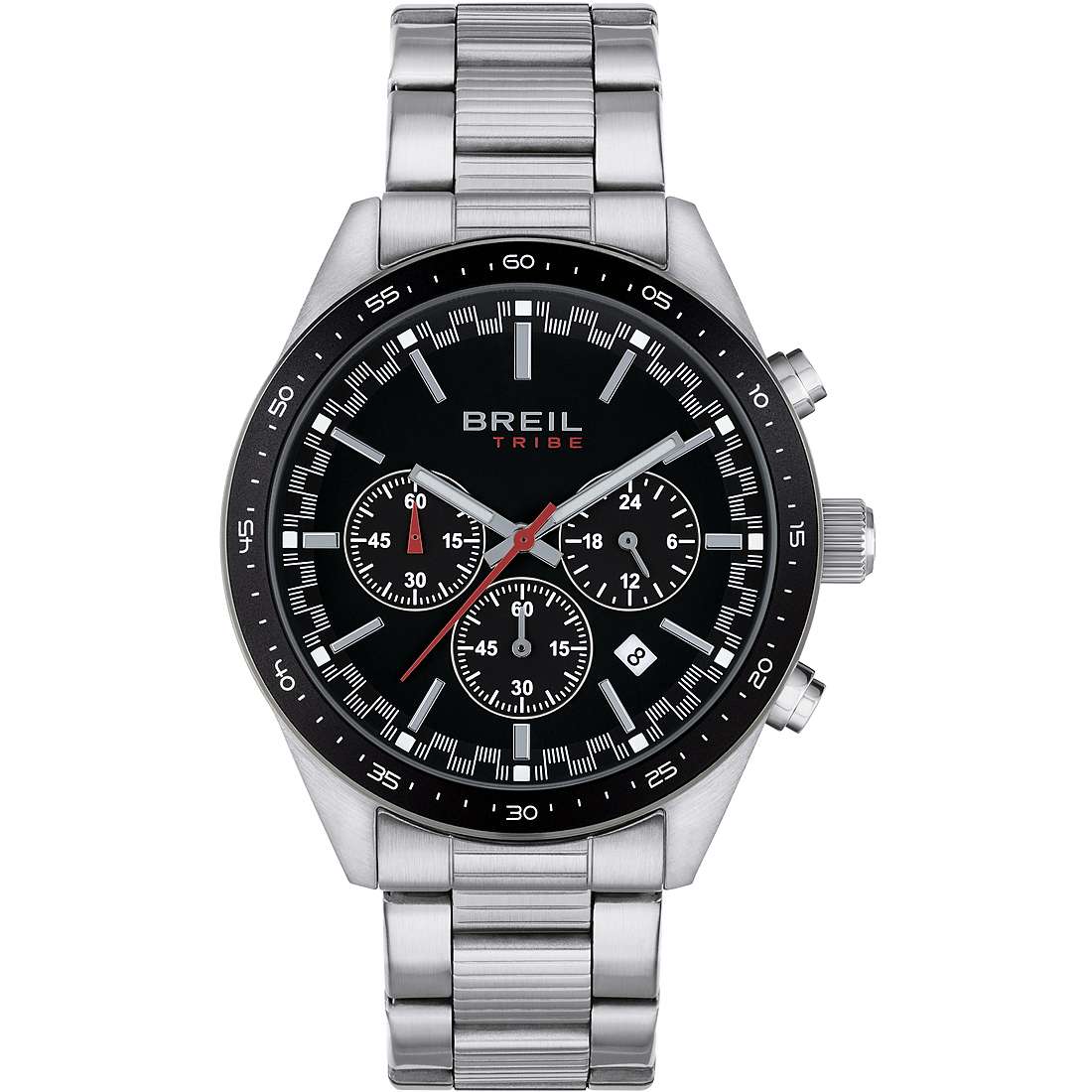 chronographe montre Acier Cadran Noir homme Fast EW0571