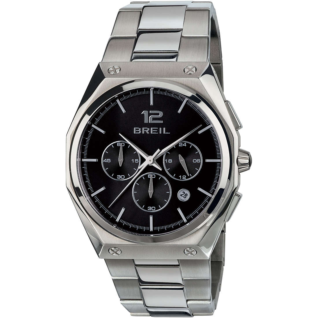 chronographe montre Acier Cadran Noir homme Four.X TW1843