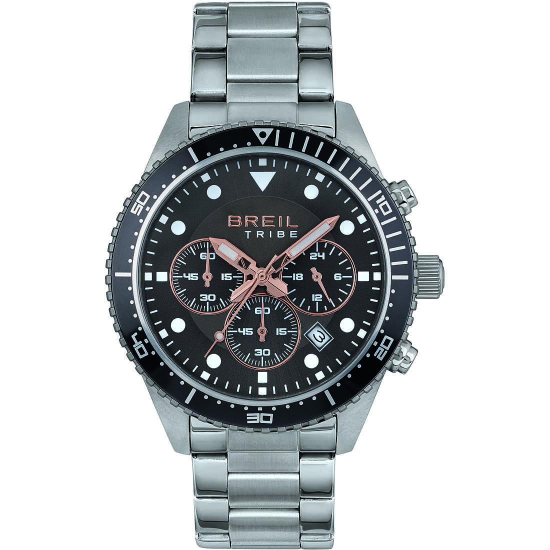 chronographe montre Acier Cadran Noir homme Sail EW0506
