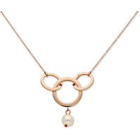 collier Acier femme bijou Perles AC-C025R