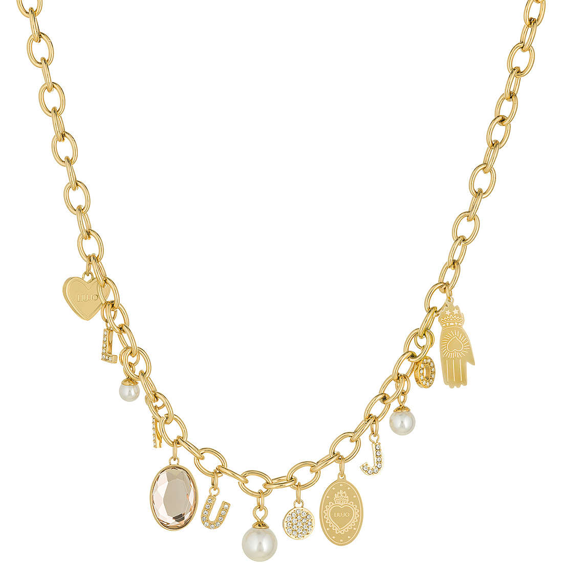 collier avec des perles Liujo pour femme LJ1434