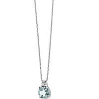collier bijou Or femme bijou Diamant, Aigue-marine GLQ 264