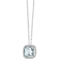 collier bijou Or femme bijou Diamant, Aigue-marine GLQ 266