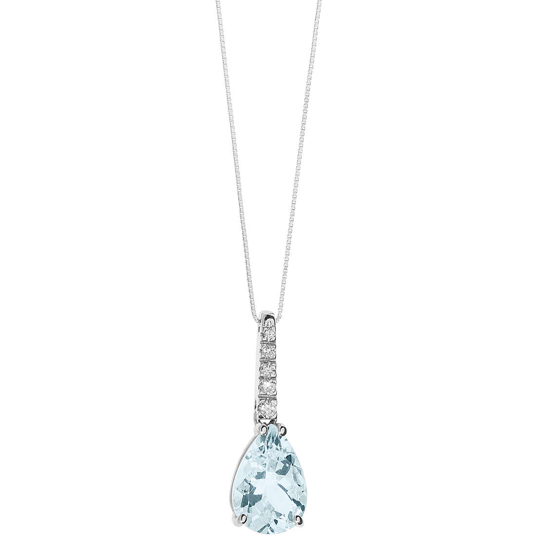 collier bijou Or femme bijou Diamant, Aigue-marine GLQ 277