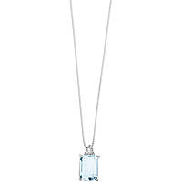 collier bijou Or femme bijou Diamant, Aigue-marine GLQ 278