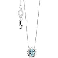 collier bijou Or femme bijou Diamant, Aigue-marine GLQ 290