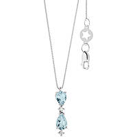 collier bijou Or femme bijou Diamant, Aigue-marine GLQ 299