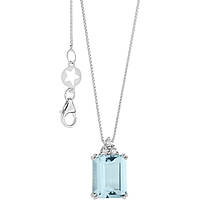 collier bijou Or femme bijou Diamant, Aigue-marine GLQ 301