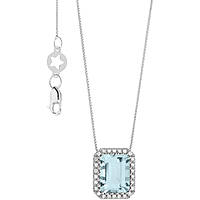 collier bijou Or femme bijou Diamant, Aigue-marine GLQ 303