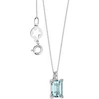 collier bijou Or femme bijou Diamant, Aigue-marine GLQ 304