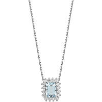 collier bijou Or femme bijou Diamant, Aigue-marine GLQ 309