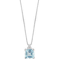 collier bijou Or femme bijou Diamant, Aigue-marine GLQ 311