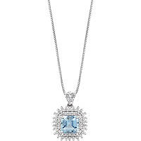 collier bijou Or femme bijou Diamant, Aigue-marine GLQ 313