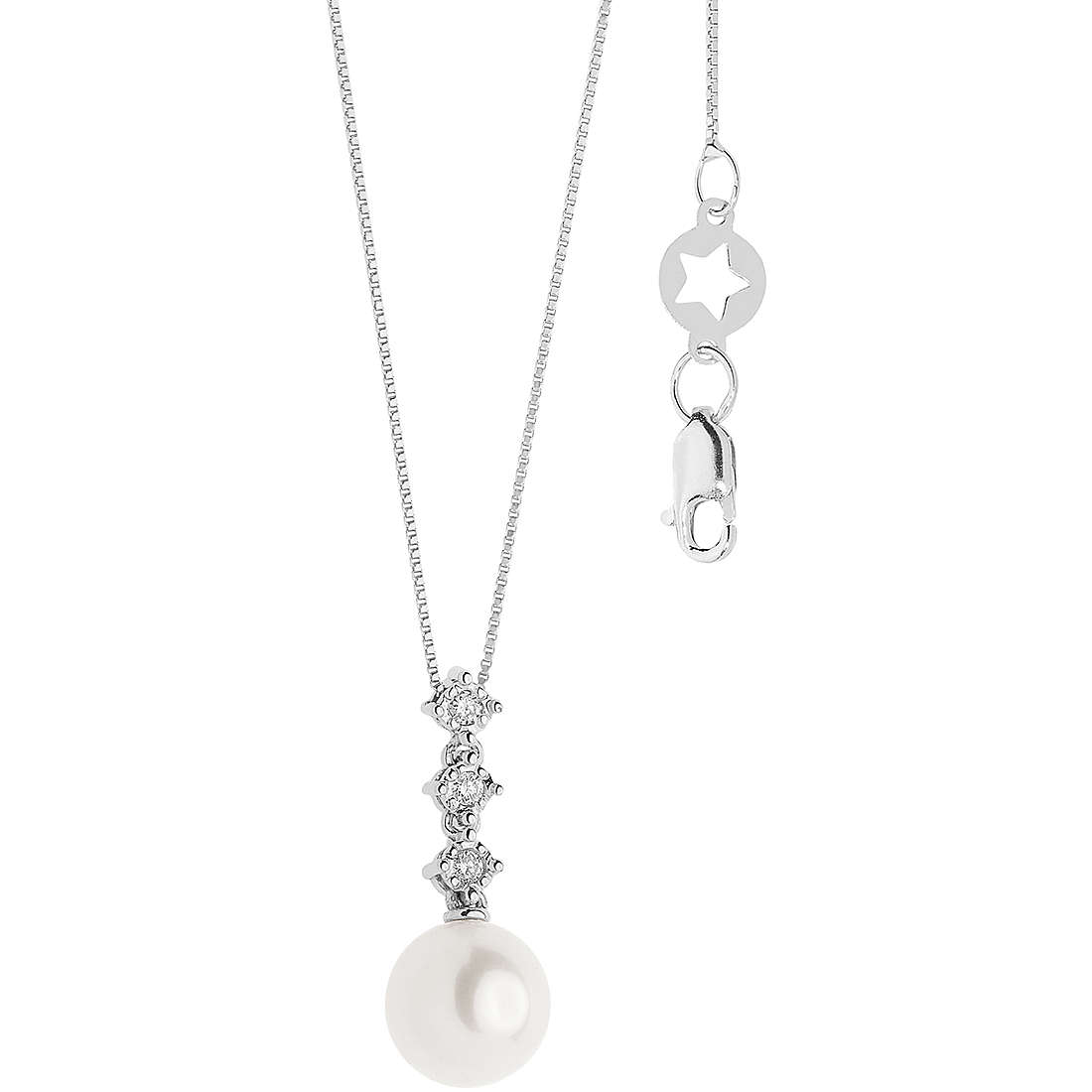 collier bijou Or femme bijou Diamant, Perles GLP 608