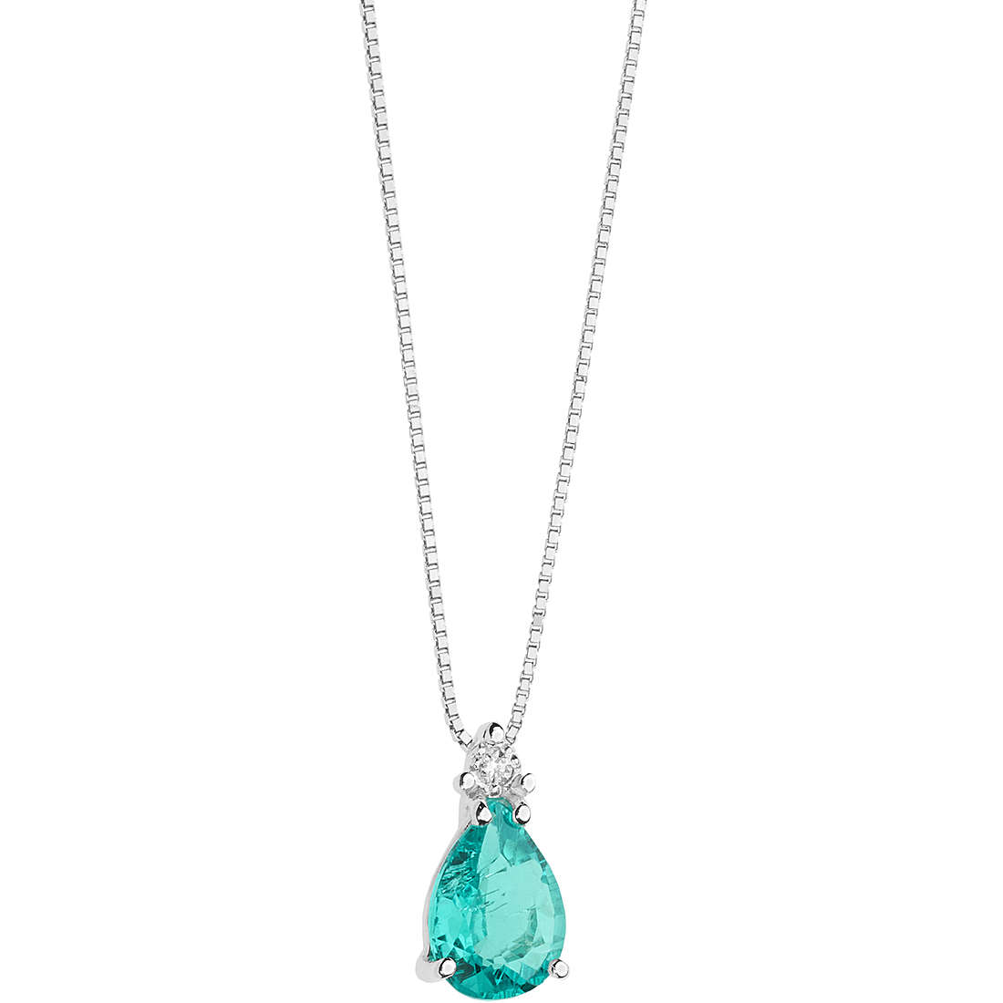 collier bijou Or femme bijou Diamant, émeraude GLB 1507