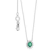 collier bijou Or femme bijou Diamant, émeraude GLB 1569