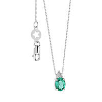 collier bijou Or femme bijou Diamant, émeraude GLB 1572