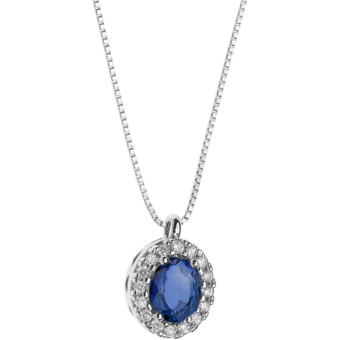 collier bijou Or femme bijou Saphir, Diamant GLB 1156