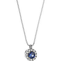collier bijou Or femme bijou Saphir, Diamant GLB 1165
