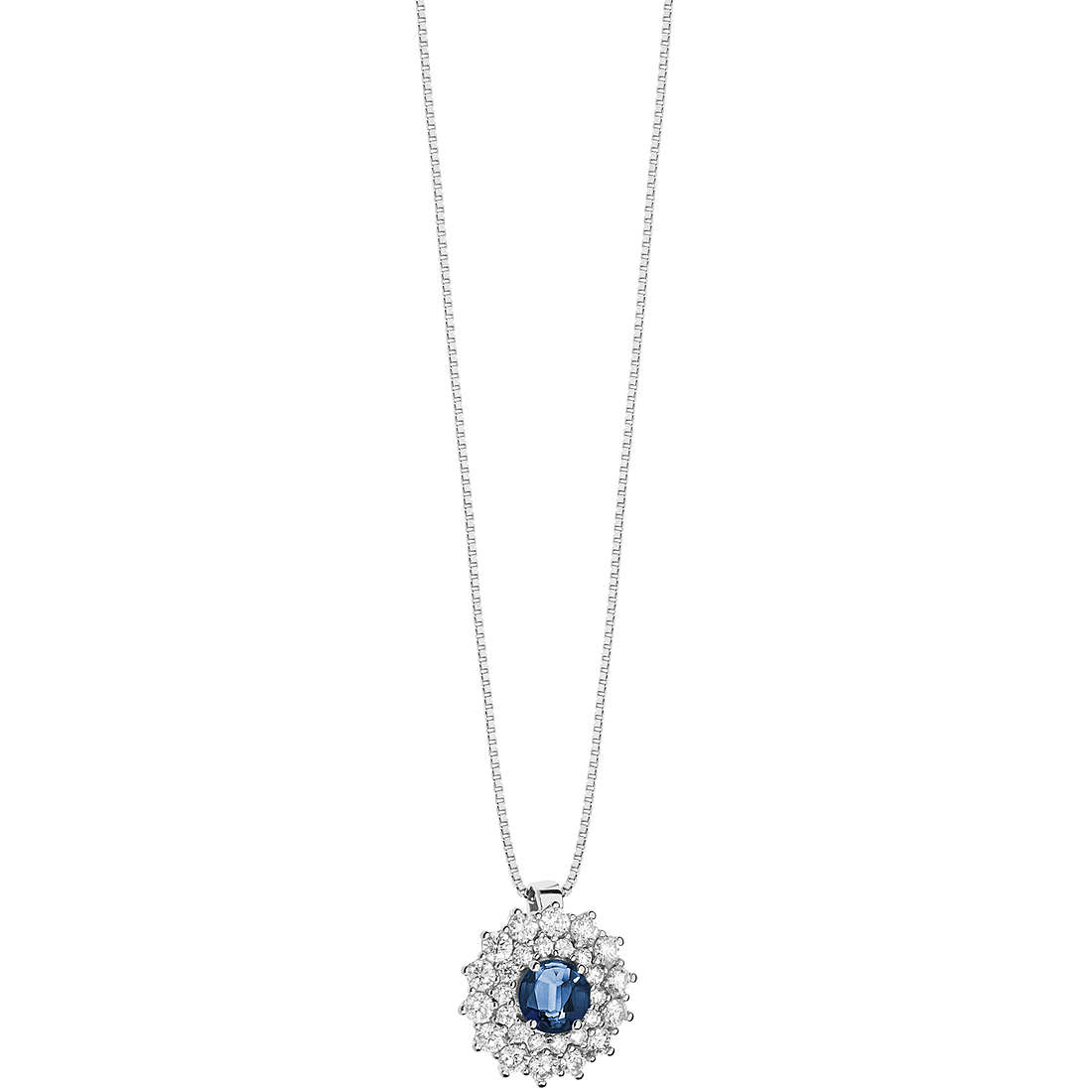 collier bijou Or femme bijou Saphir, Diamant GLB 1477