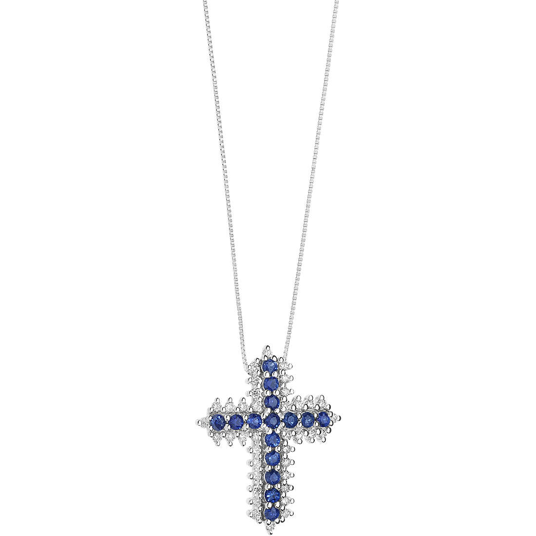 collier bijou Or femme bijou Saphir, Diamant GLB 1484