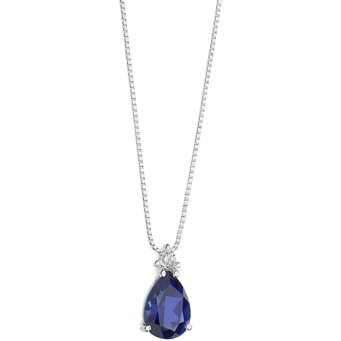 collier bijou Or femme bijou Saphir, Diamant GLB 1506